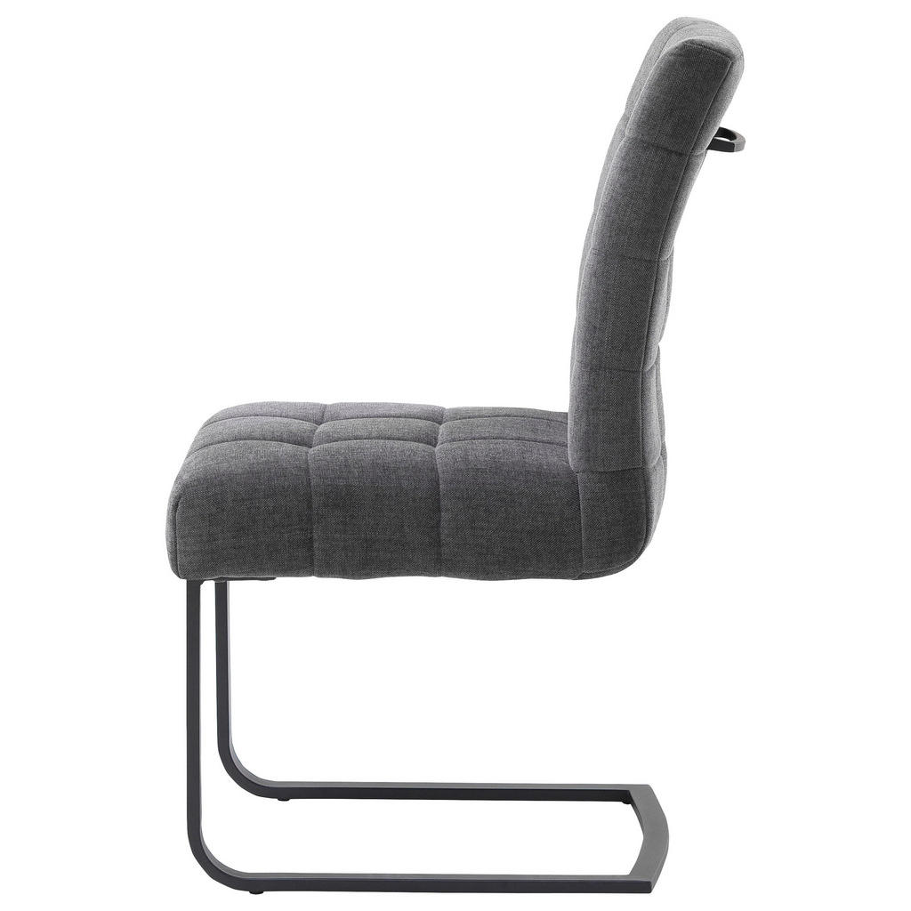 Alternative view of NIHAJNI STOL, kovina, tekstil temno siva