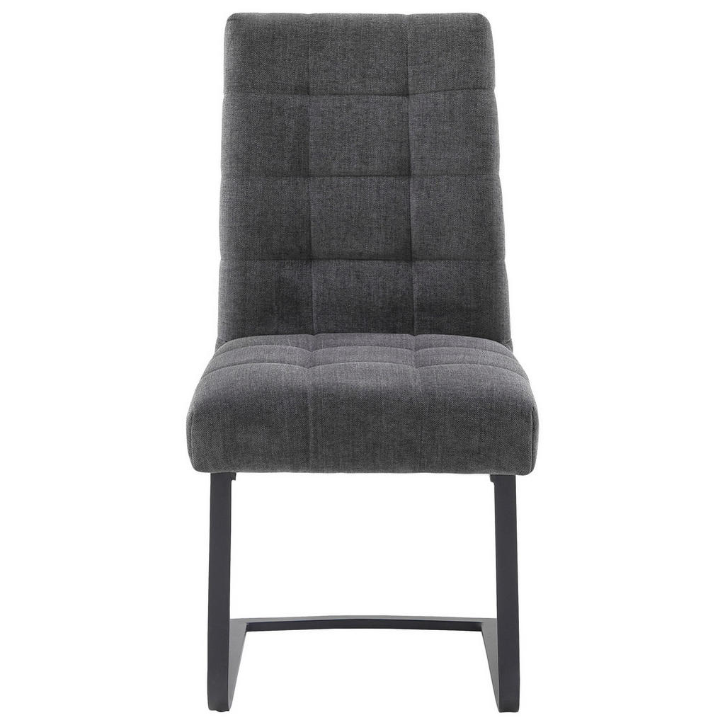 NIHAJNI STOL, kovina, tekstil temno siva