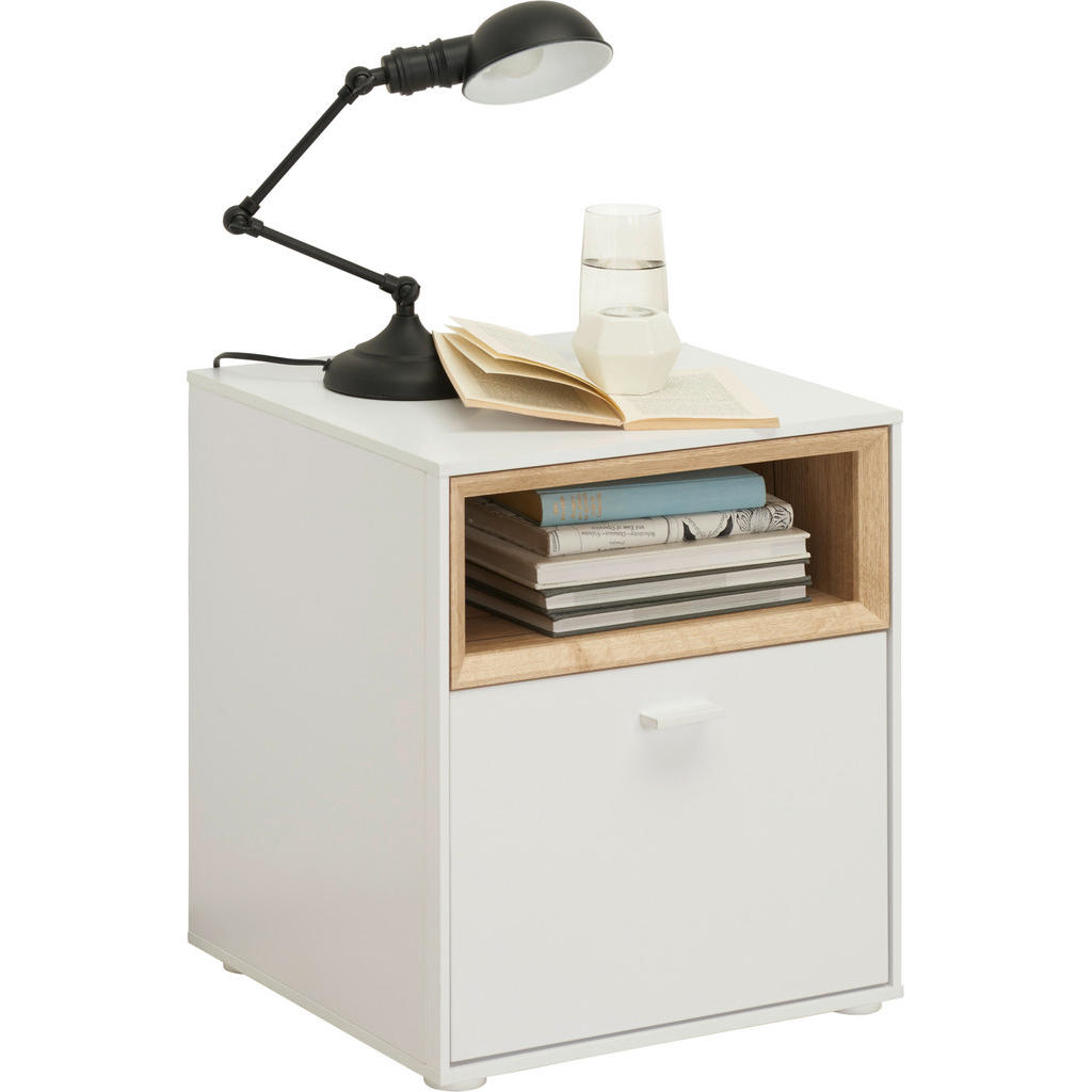 NOČNA OMARICA, bela, barve hrasta