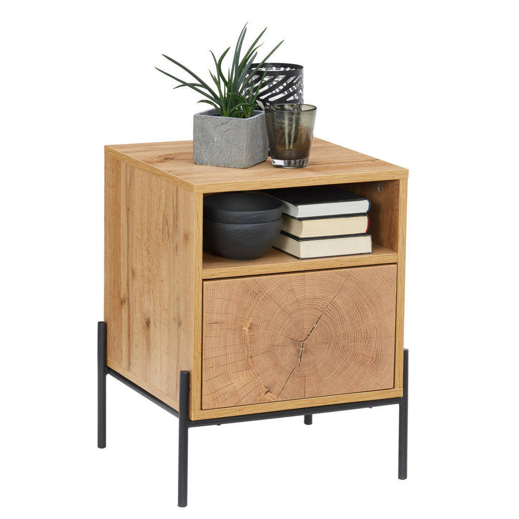 NOČNA OMARICA, črna, barve hrasta