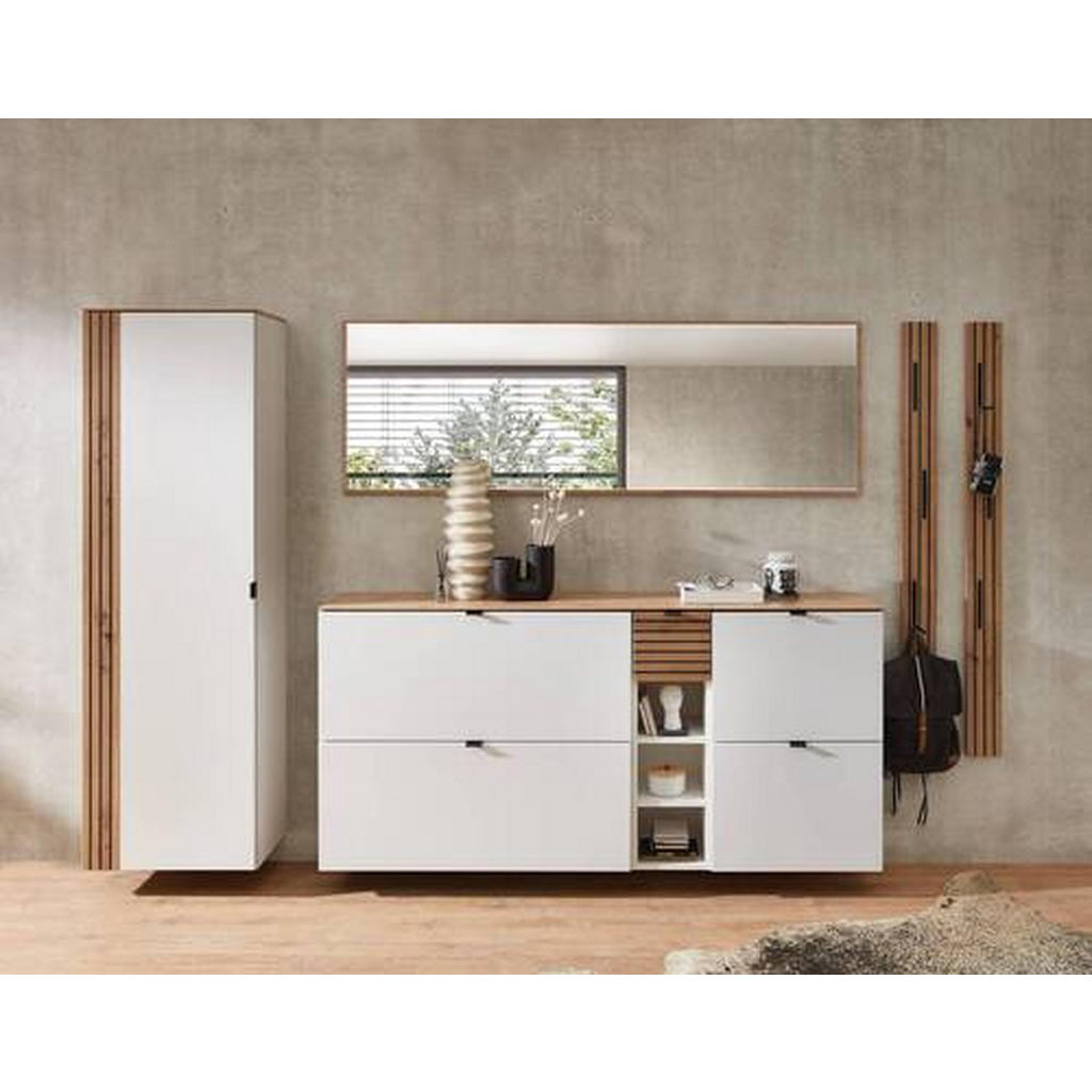 Alternative view of OMARA Z LOPUTAMI ZA ČEVLJE bela, hrast artisan