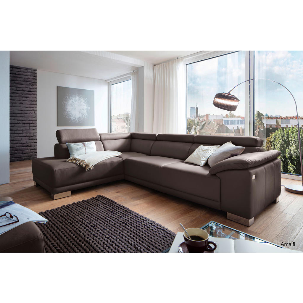 SEDEŽNA GARNITURA, pravo usnje rjava