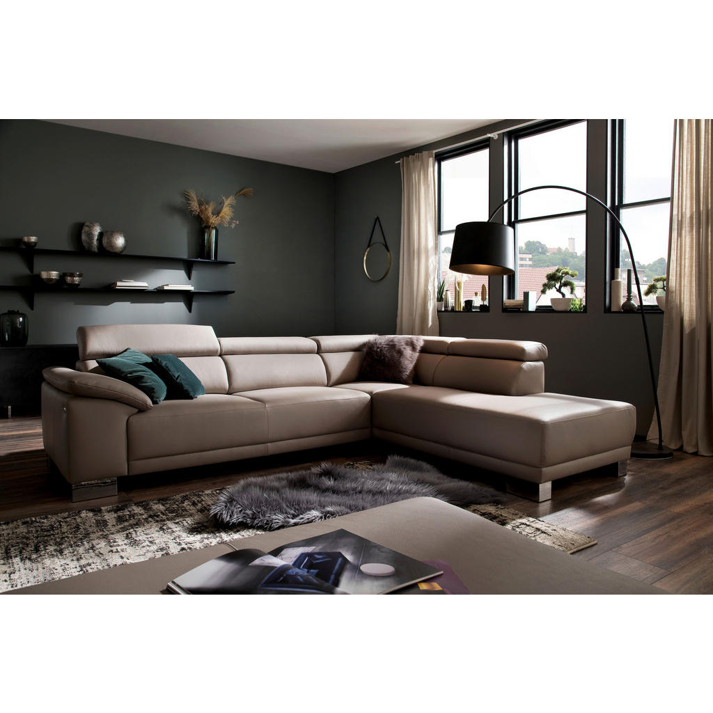 SEDEŽNA GARNITURA, pravo usnje svetlo rjava