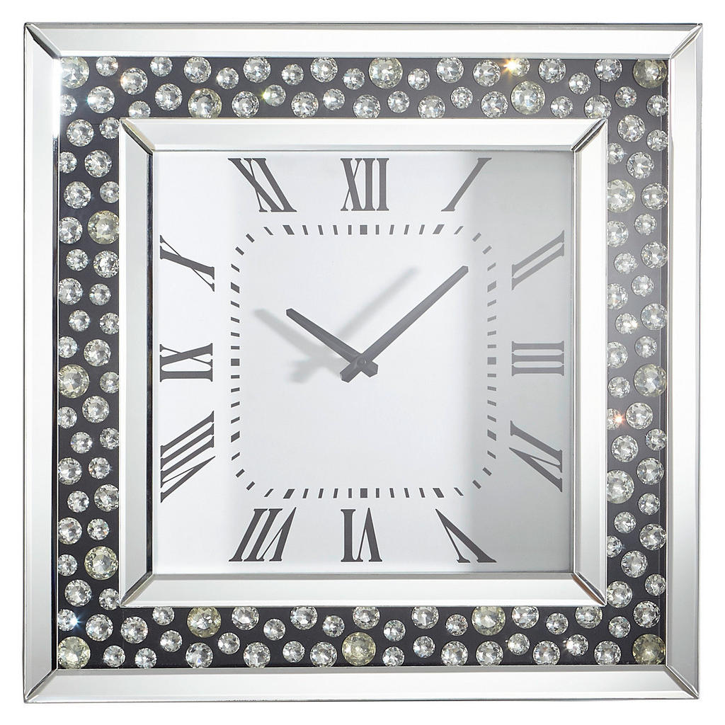 Alternative view of STENSKA URA črna, srebrne barve