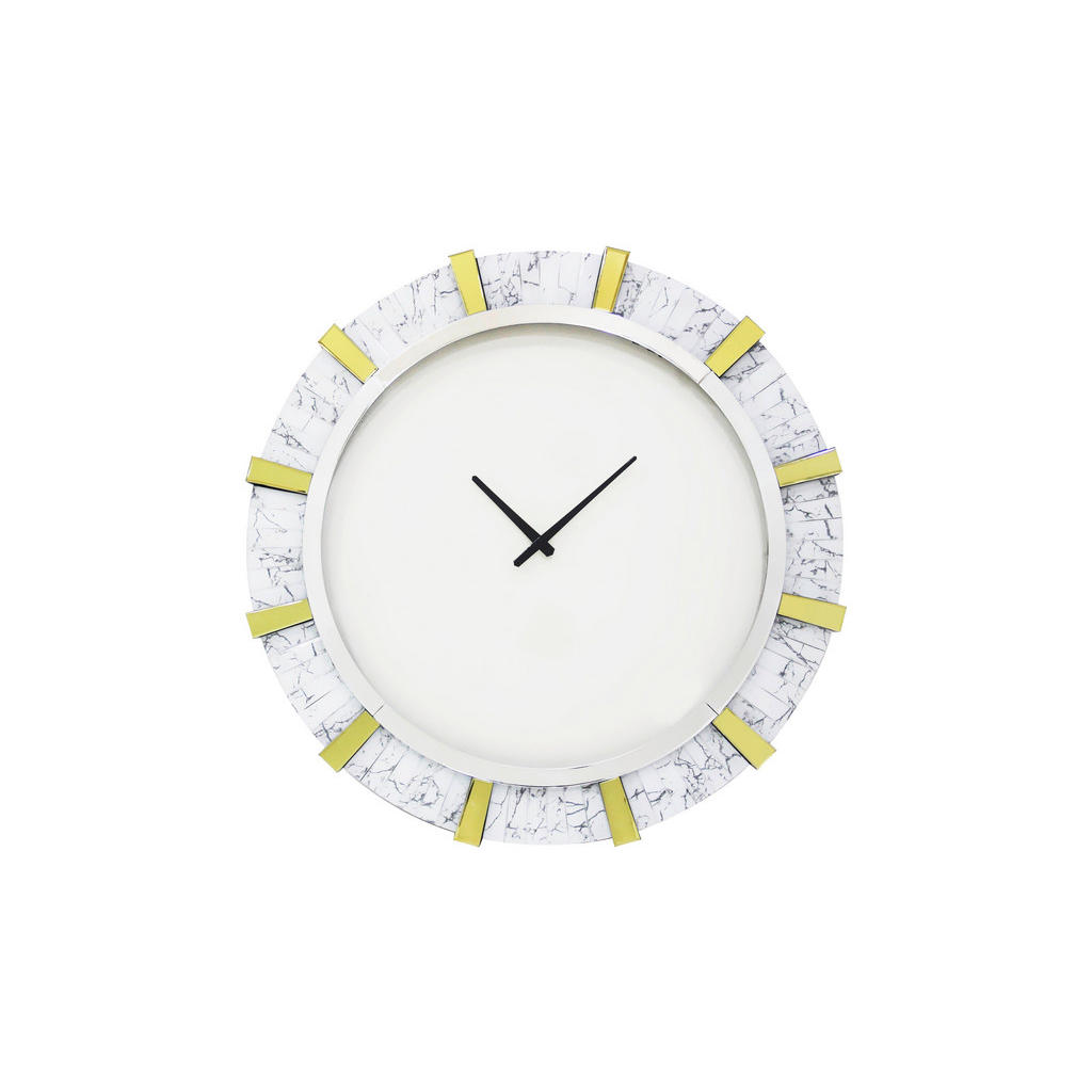 STENSKA URA bela, zlate barve