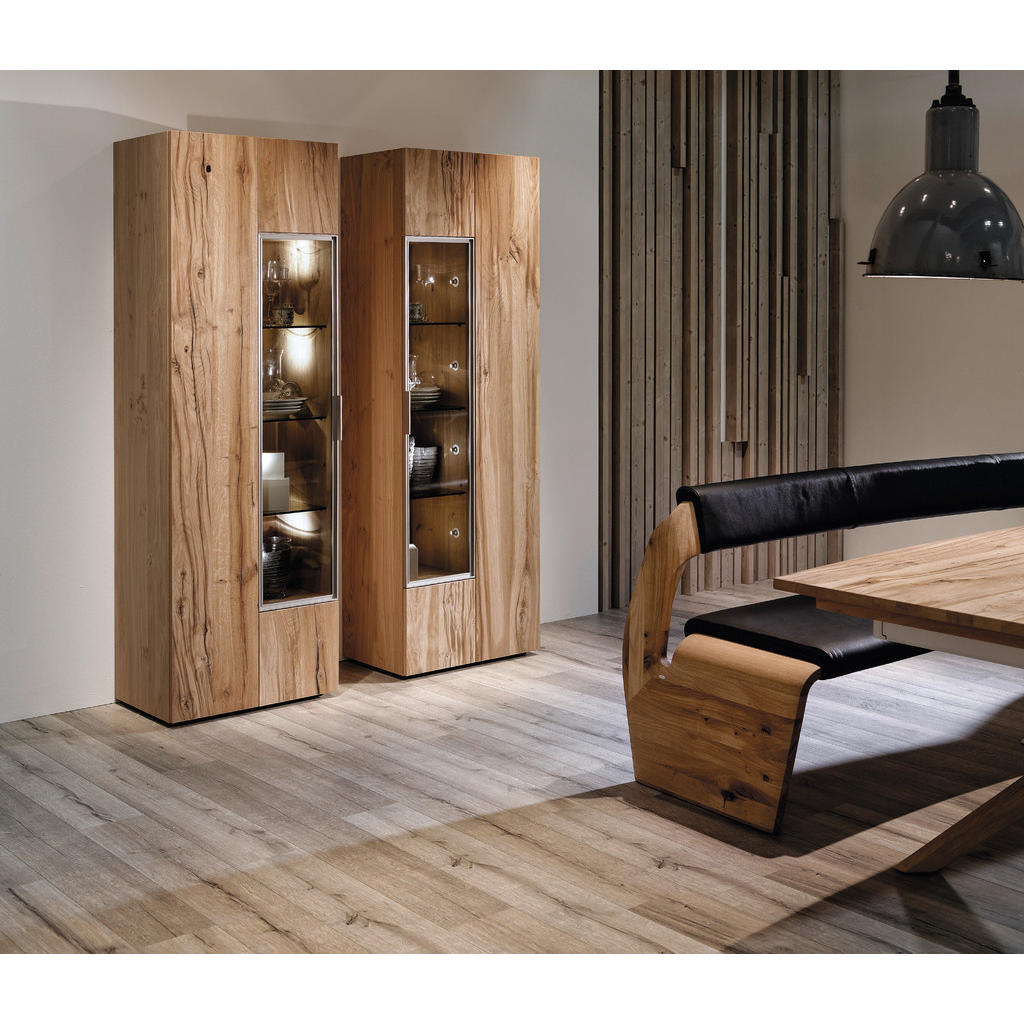 Alternative view of VITRINA, furnirano, večslojna plošča iz masivnega lesa (panelna plošča) star les, hrast barve hrasta