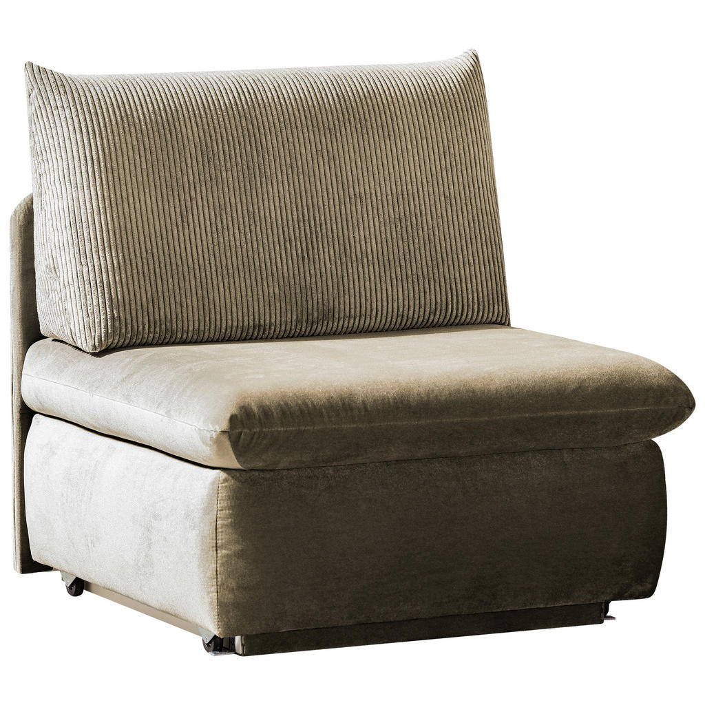 FOTELJ S FUNKCIJO LEŽIŠČA, barve kapučina tekstil