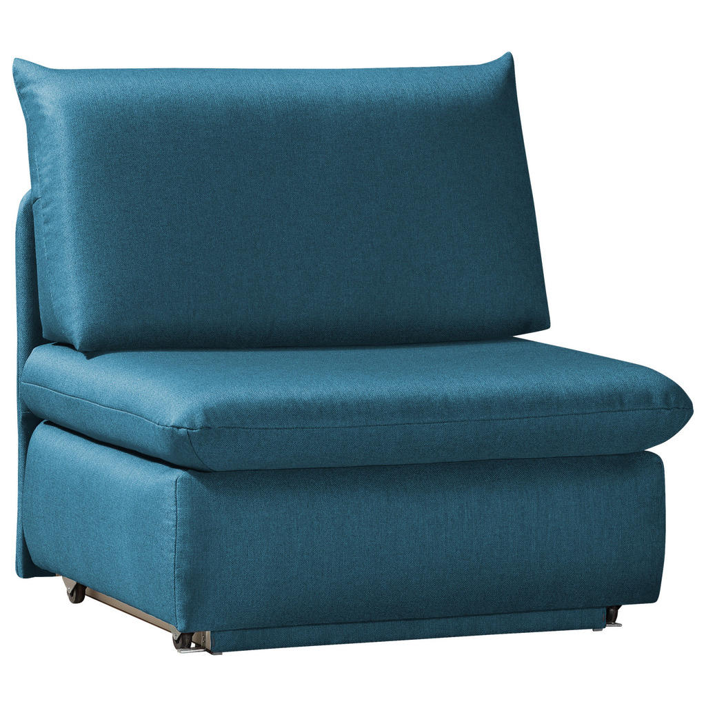 FOTELJ S FUNKCIJO LEŽIŠČA, modra tekstil