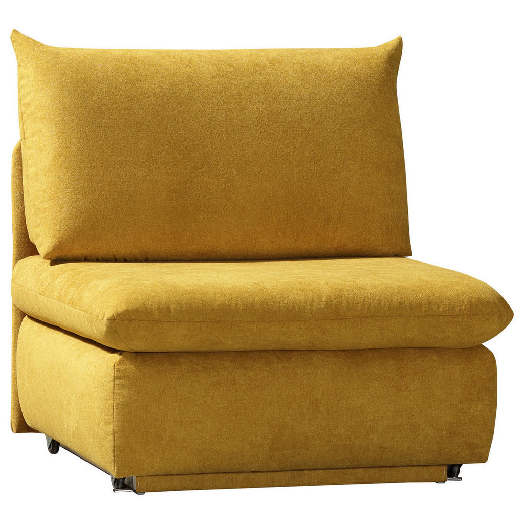 FOTELJ S FUNKCIJO LEŽIŠČA, rumena tekstil