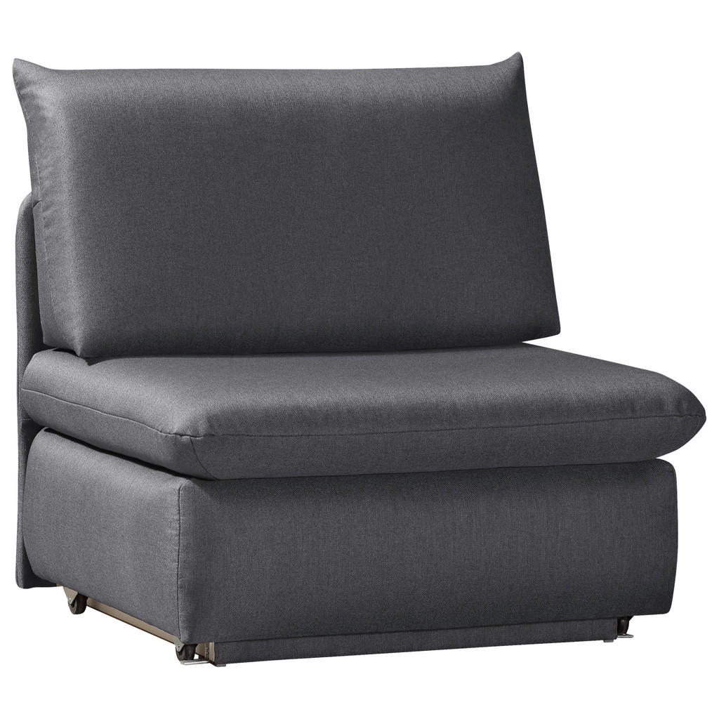 FOTELJ S FUNKCIJO LEŽIŠČA, siva tekstil
