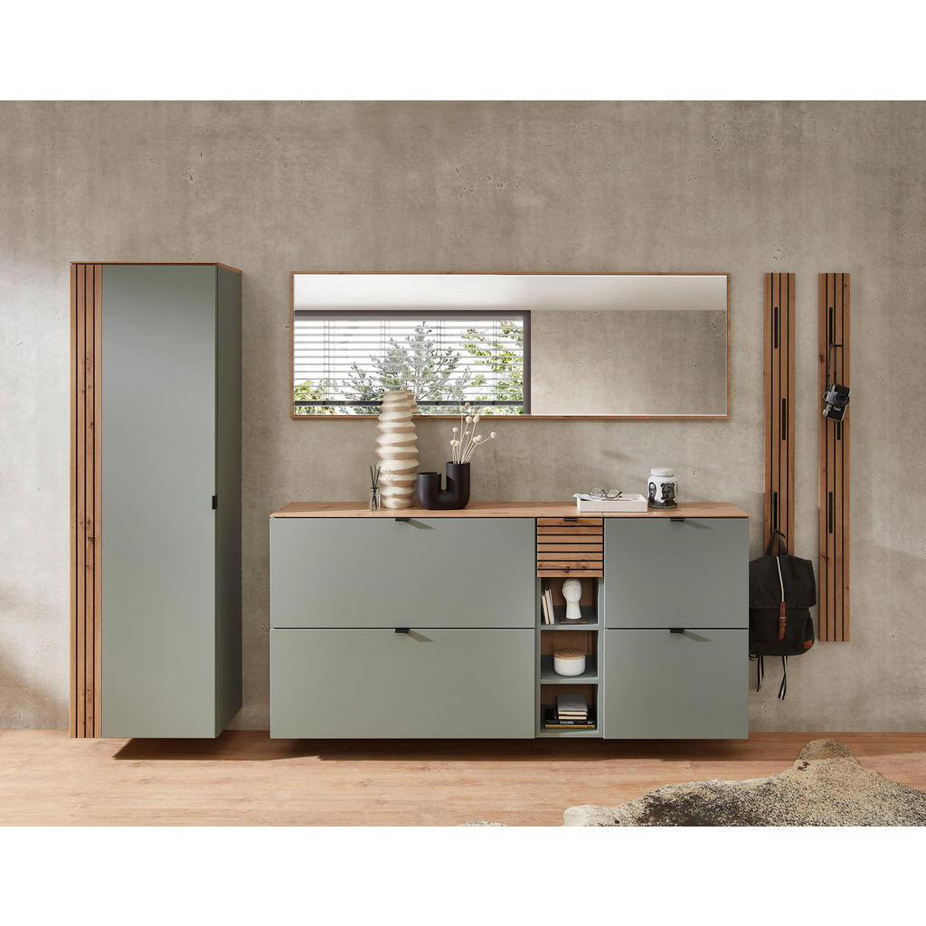 Alternative view of GARDEROBNA OMARA žajbljevo zelena, hrast artisan