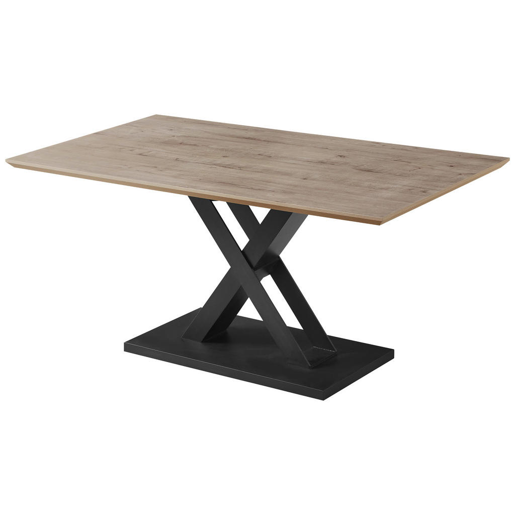 Alternative view of JEDILNA MIZA, črna, barve hrasta