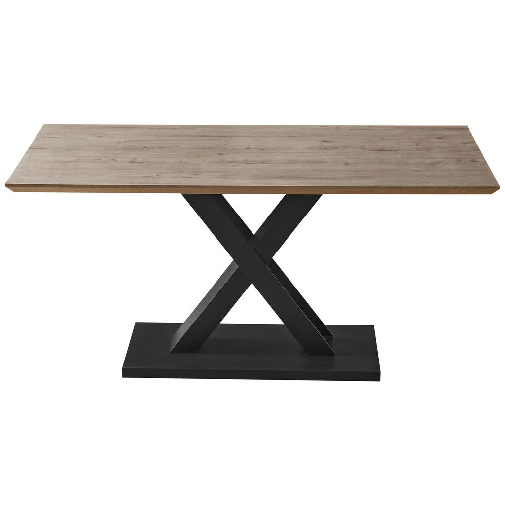 JEDILNA MIZA, črna, barve hrasta