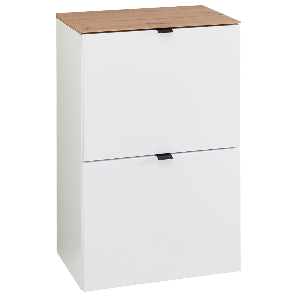 OMARA Z LOPUTAMI ZA ČEVLJE bela, hrast artisan