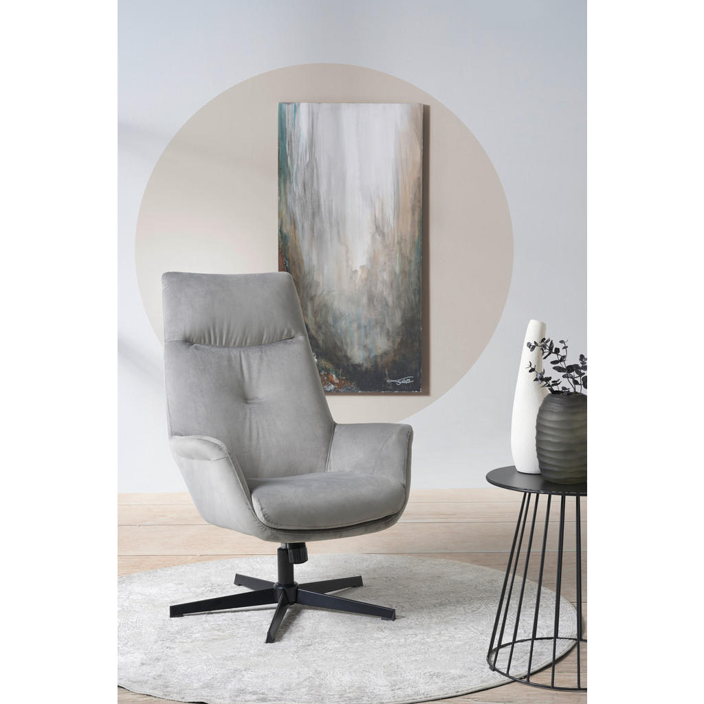 Alternative view of POČIVALNIK S PODNOŽNIKOM, siva, črna kovina, tekstil