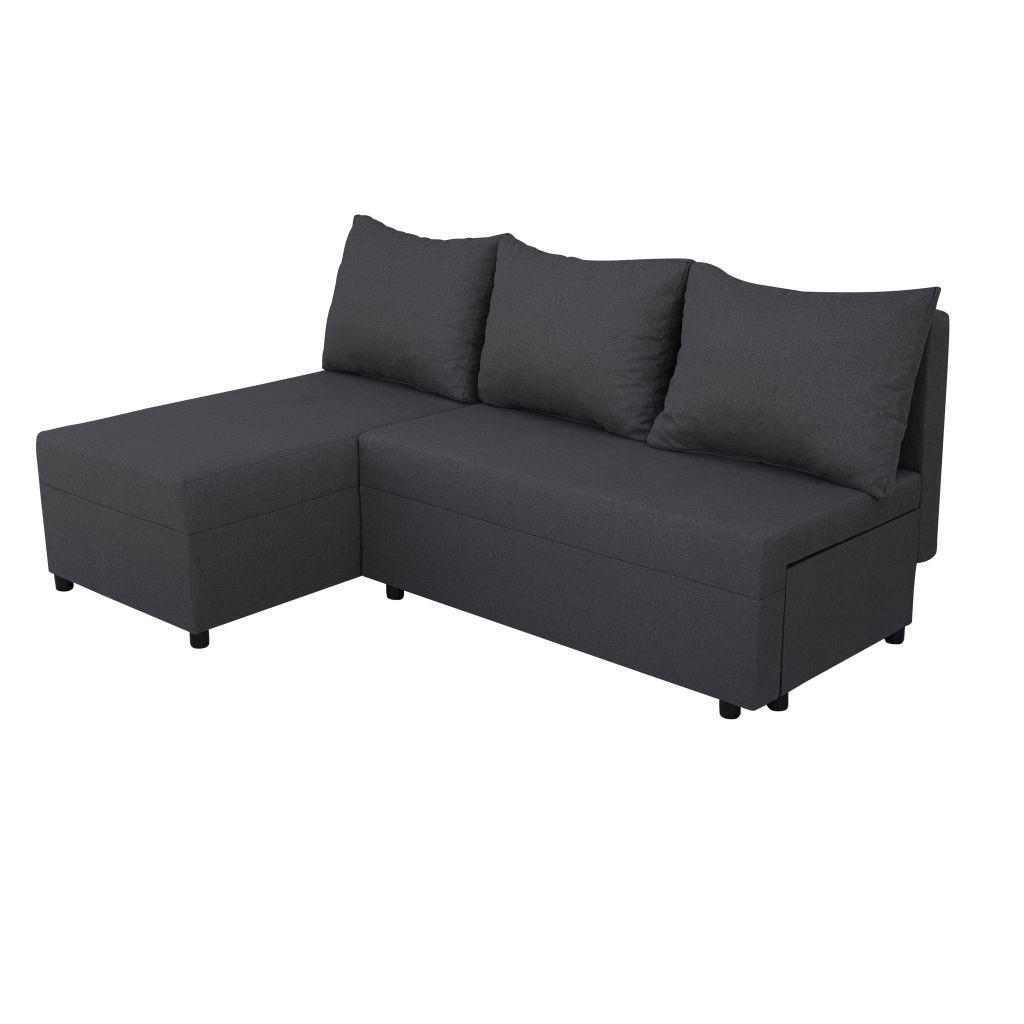 SEDEŽNA GARNITURA, tkanina temno siva