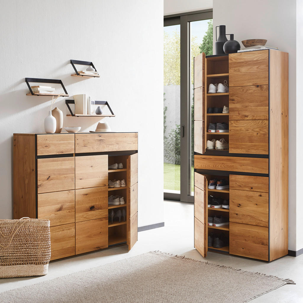 Alternative view of STENSKI REGAL 58/18/15 cm črna, barve akacije