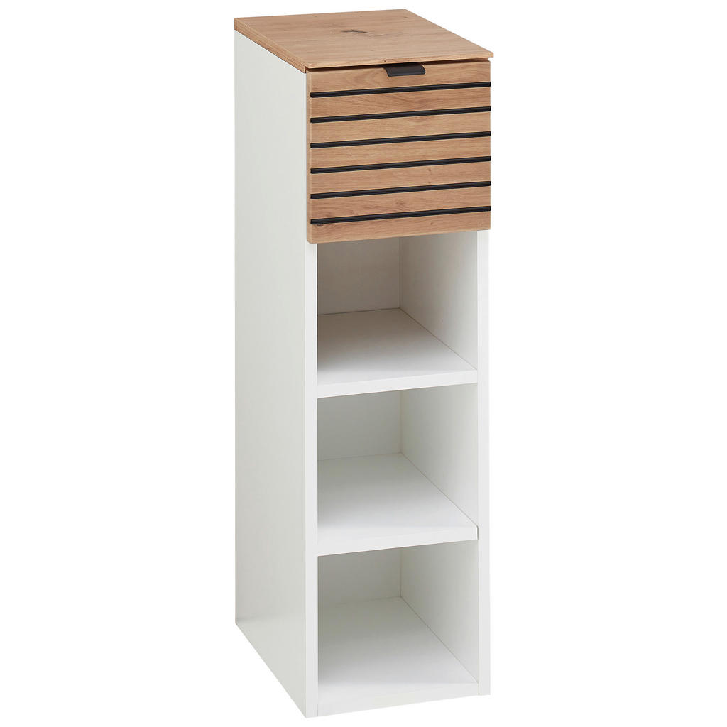 VISEČI ELEMENT, bela, hrast artisan