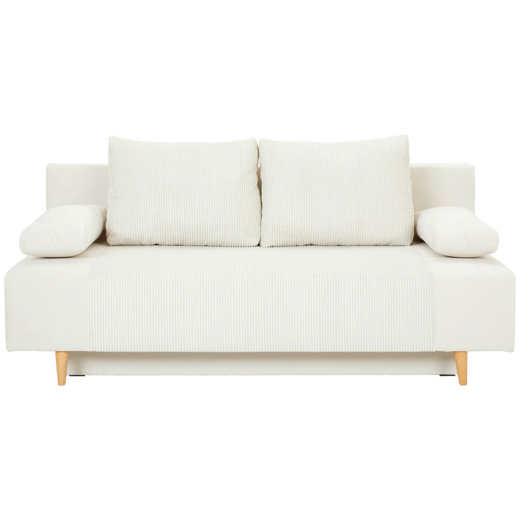 ZOFA S POSTELJNO FUNKCIJO, krem barve tekstil