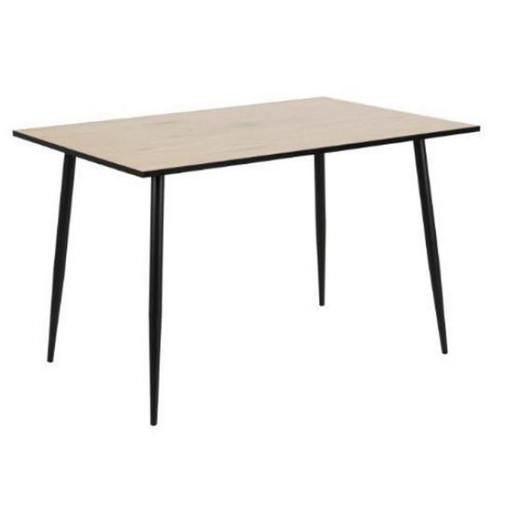 JEDILNA MIZA, črna, barve hrasta