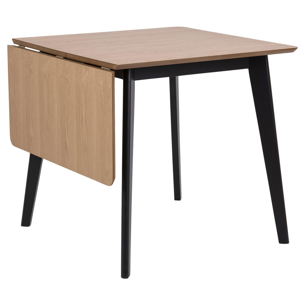 JEDILNA MIZA, furnirano les kavčukovca črna, barve hrasta