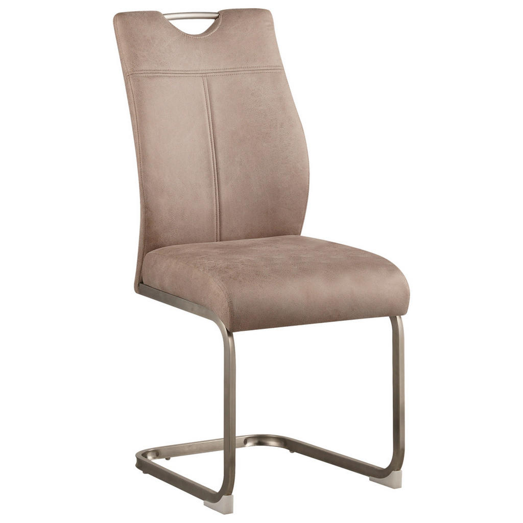 NIHAJNI STOL, kovina, tekstil naravne barve, barve nerjavečega jekla