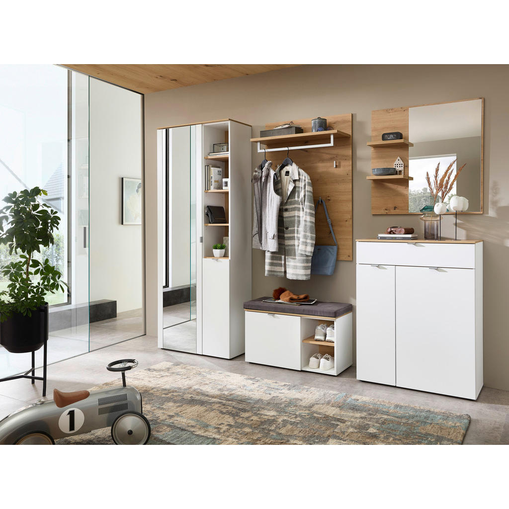 Alternative view of OMARA ZA ČEVLJE bela, hrast artisan