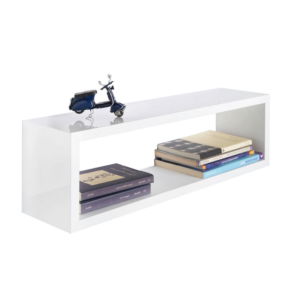 STENSKI REGAL 59/17/14,5 cm bela, visoki sijaj