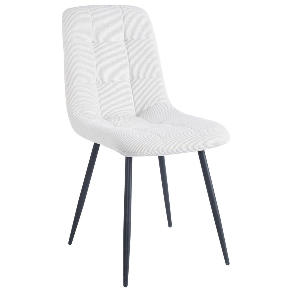 STOL, kovina, tekstil črna, bež