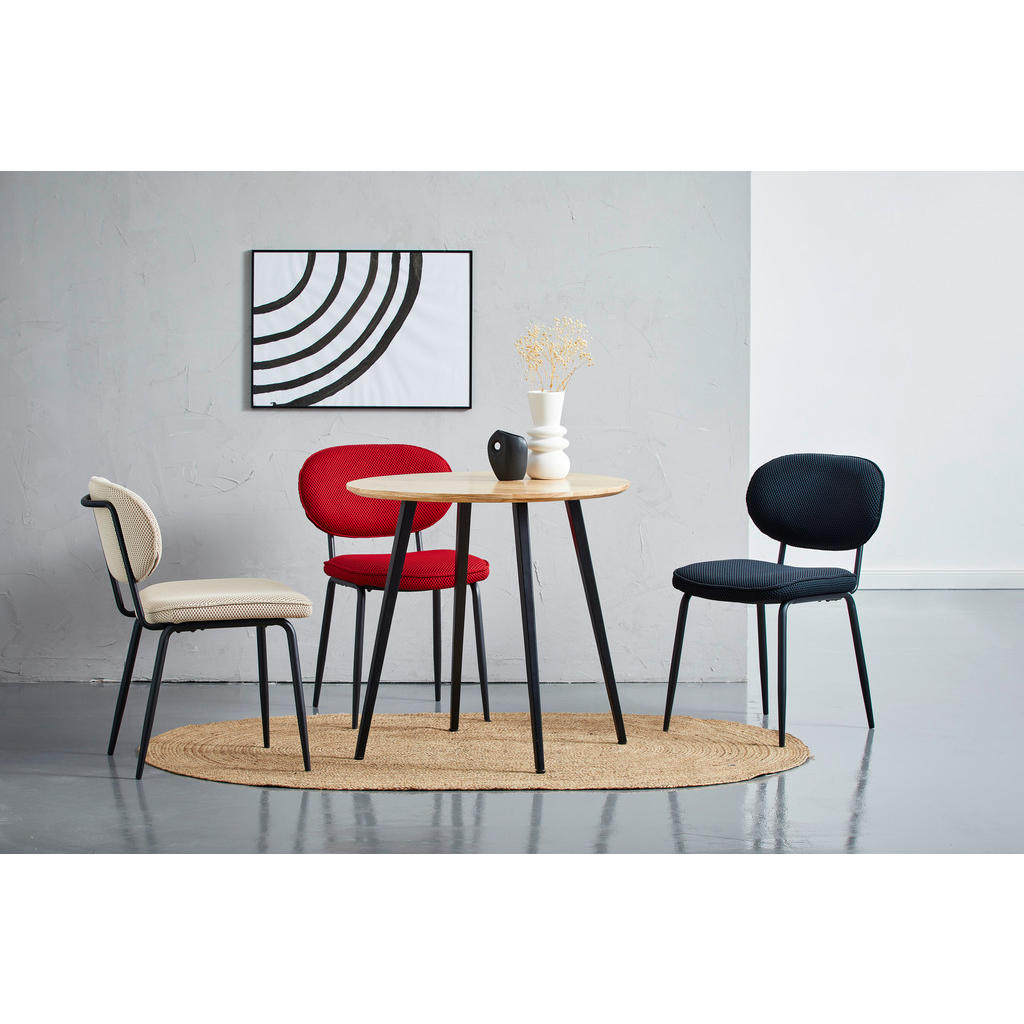 Alternative view of STOL, kovina, tekstil bež