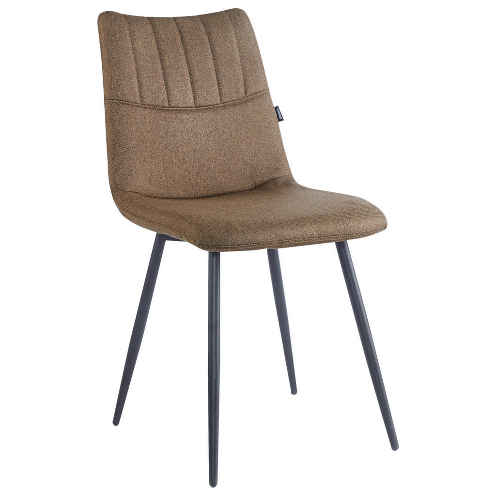 STOL, kovina, tekstil rjava, črna