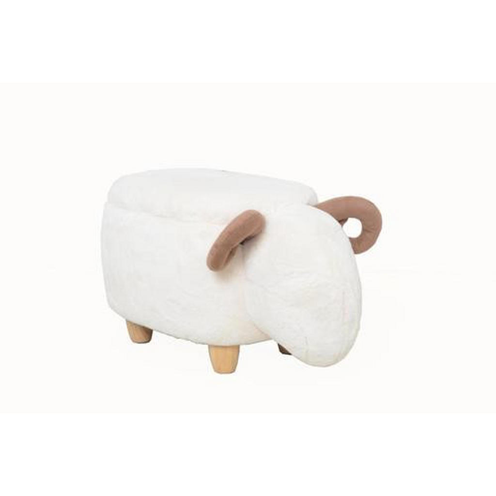 Alternative view of TABURE, les, tekstil rjava, naravne barve, bela