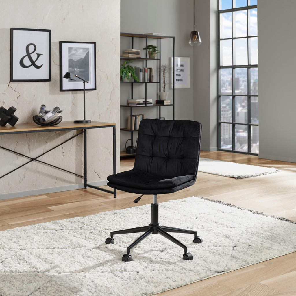 Alternative view of VRTLJIVI STOL kovina, umetna masa, tekstil črna