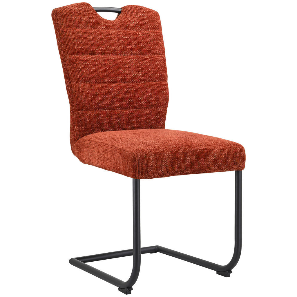 NIHAJNI STOL, kovina, tekstil črna, barve konjaka