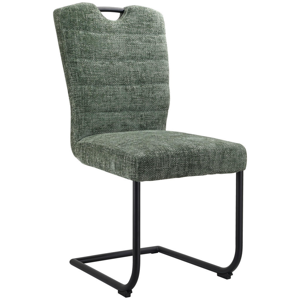 NIHAJNI STOL, kovina, tekstil zelena, črna