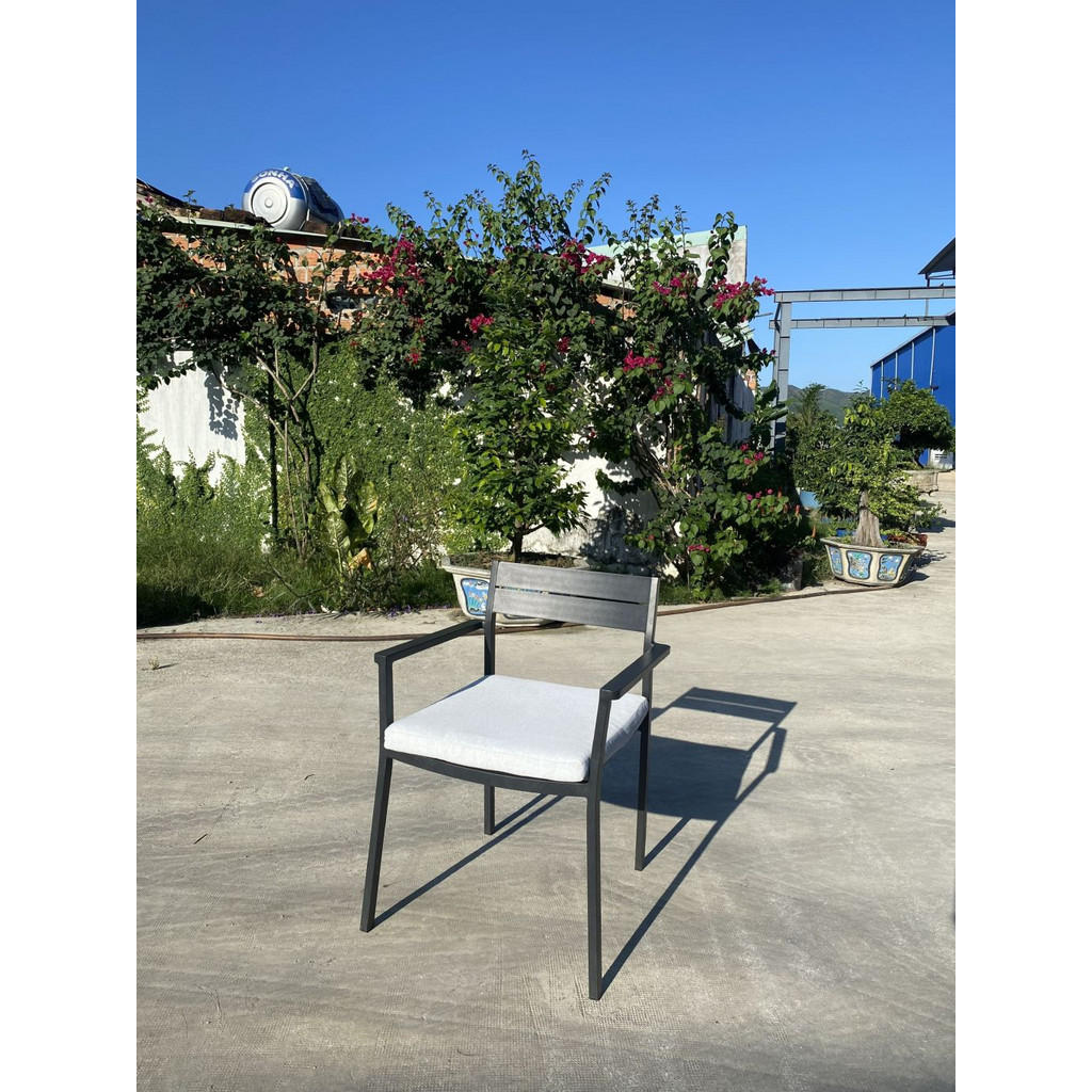 Alternative view of VRTNI STOL aluminij svetlo siva