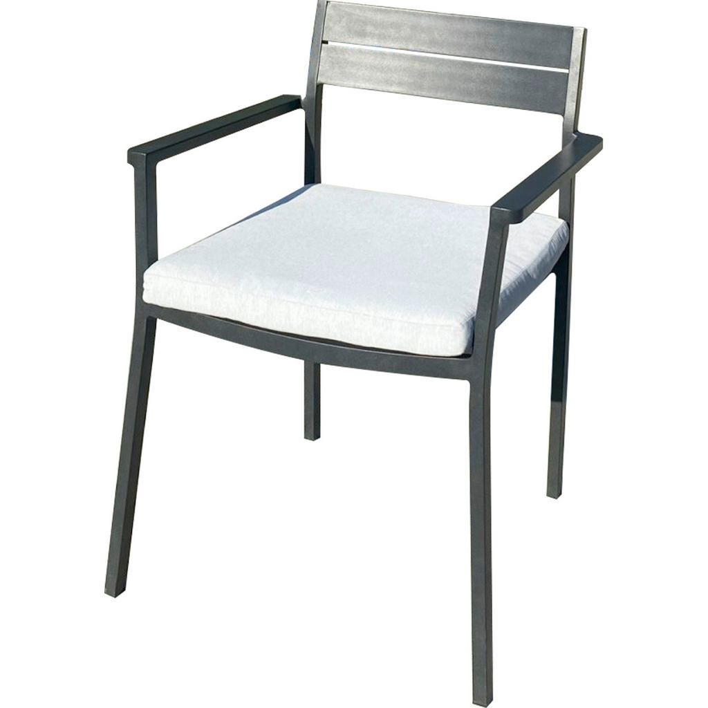 VRTNI STOL aluminij svetlo siva
