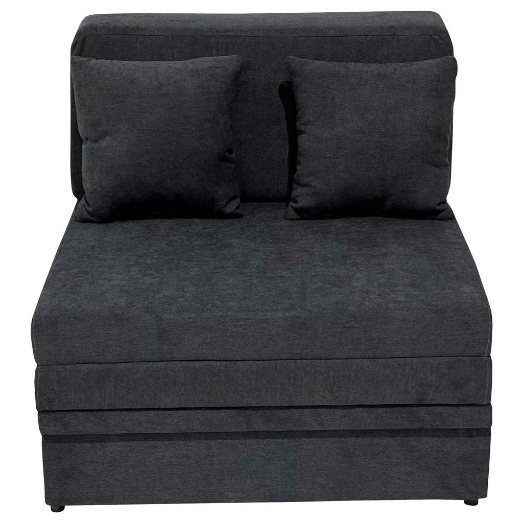 FOTELJ S FUNKCIJO LEŽIŠČA, siva tekstil