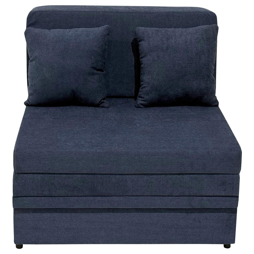 FOTELJ S FUNKCIJO LEŽIŠČA, modra tekstil