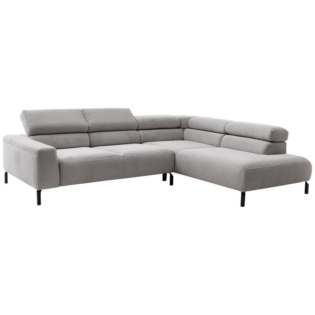 Alternative view of SEDEŽNA GARNITURA, rebrasti žamet siva