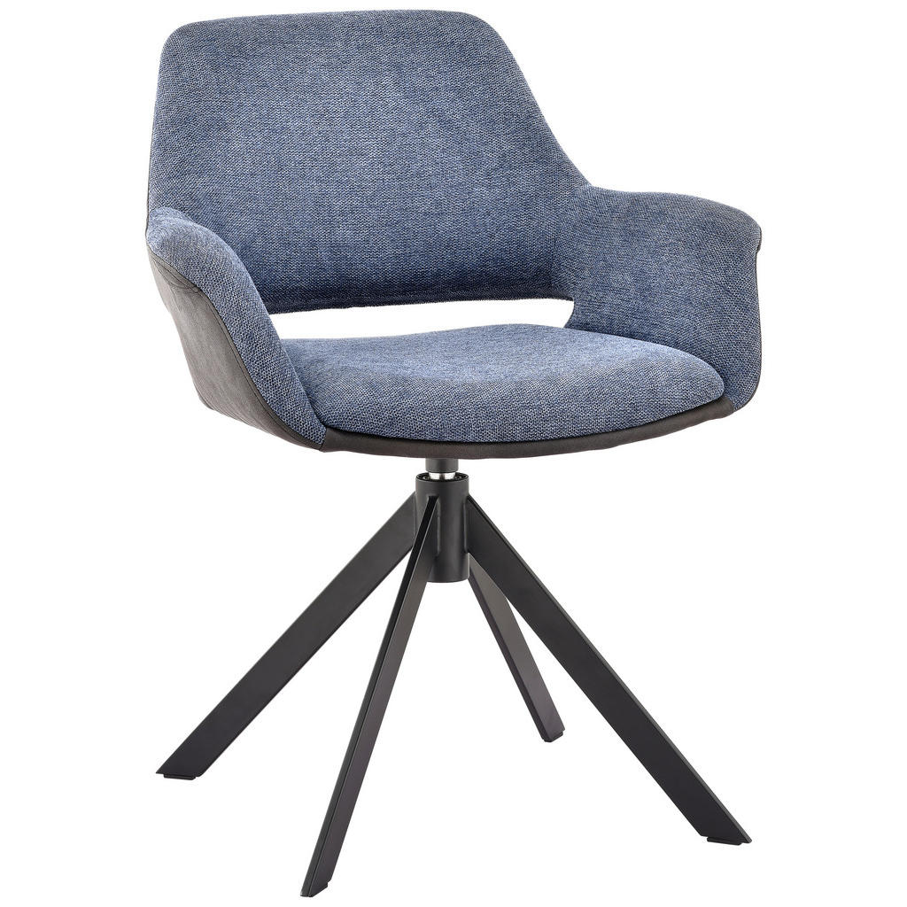 NASLANJAČ, kovina, tekstil modra, črna, temno siva