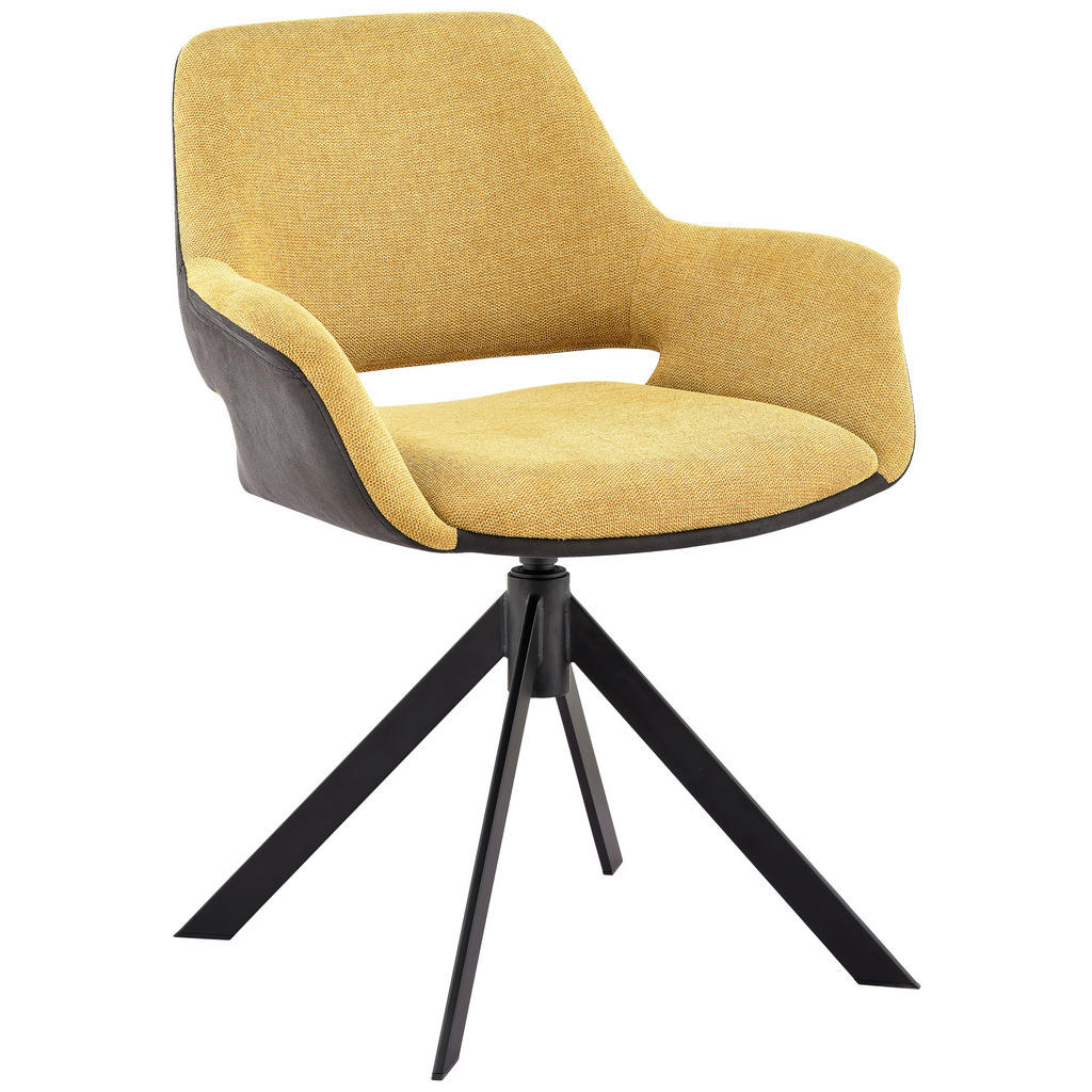 NASLANJAČ, kovina, tekstil rumena, črna, temno siva