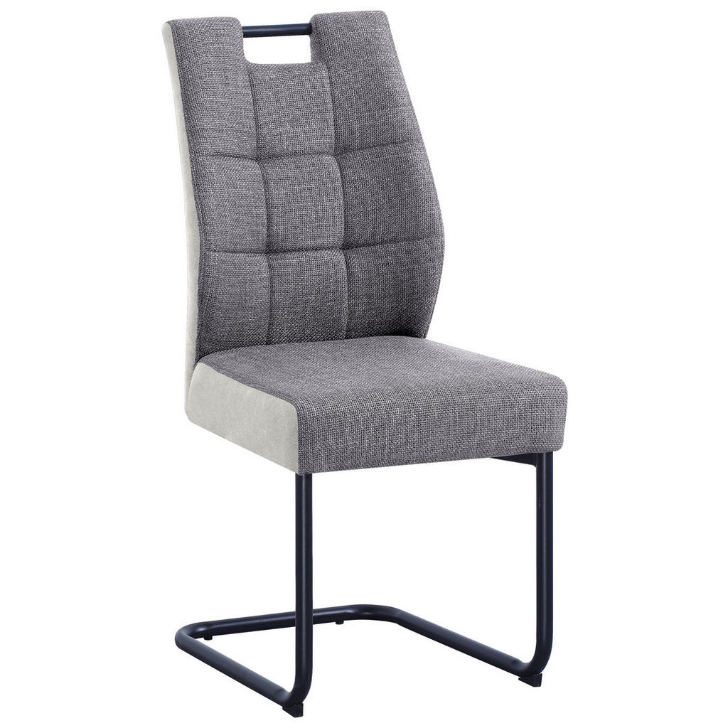 NIHAJNI STOL, kovina, tekstil siva, črna, bež