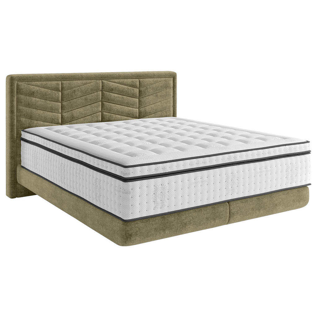 POSTELJA BOXSPRING 160 cm  x 200 cm , tekstil olivno zelena