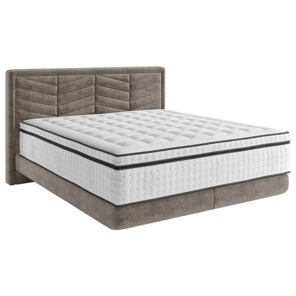 POSTELJA BOXSPRING 160 cm  x 200 cm , tekstil siva