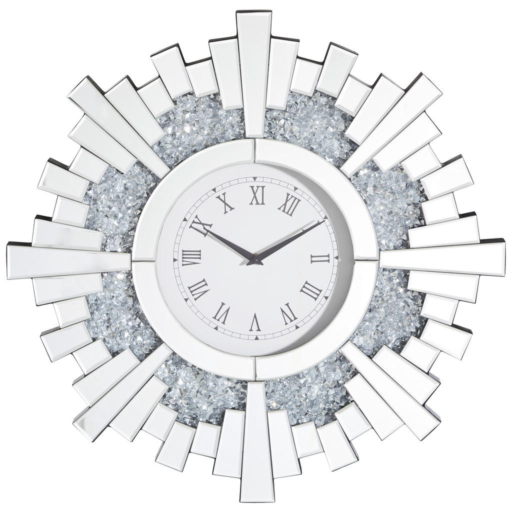 STENSKA URA srebrne barve