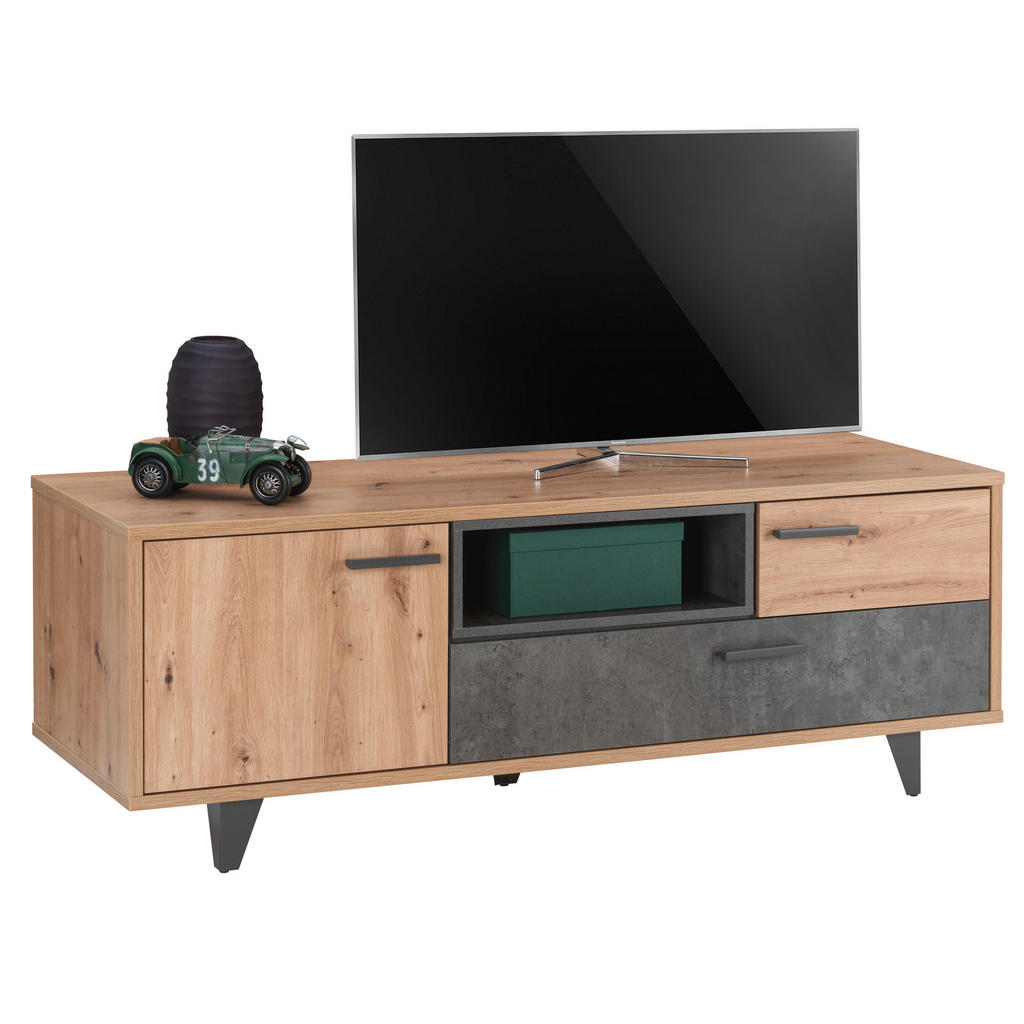 TV-ELEMENT temno siva, hrast artisan