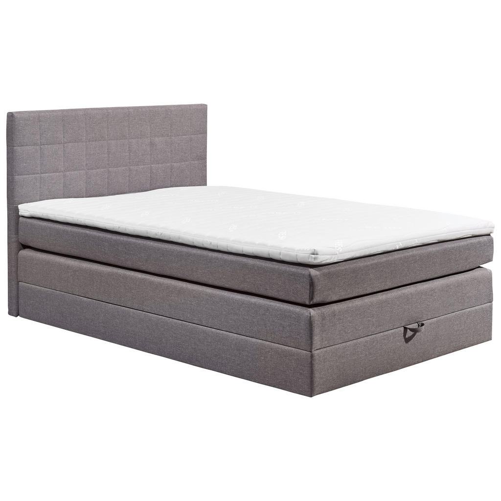 POSTELJA BOXSPRING 120 cm  x 200 cm , tekstil siva