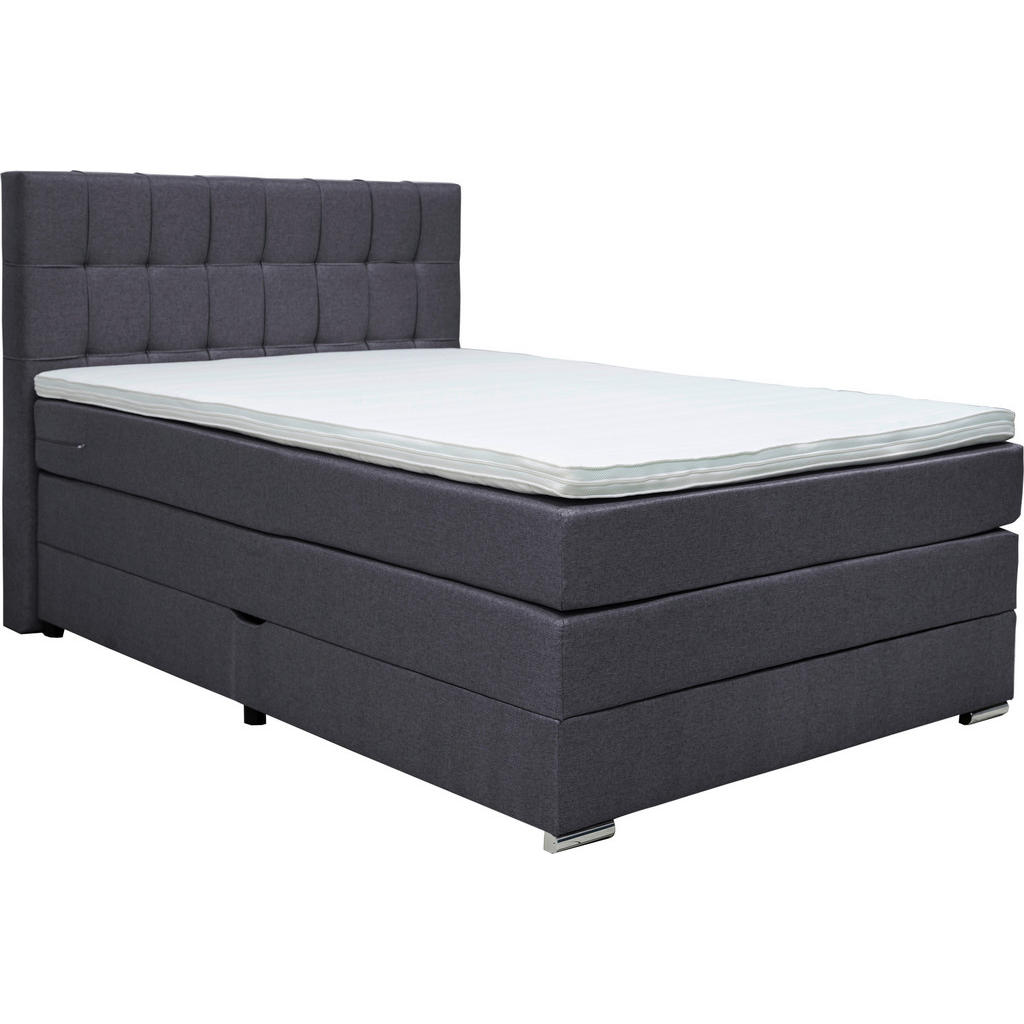 POSTELJA BOXSPRING 140 cm  x 200 cm , tekstil črna