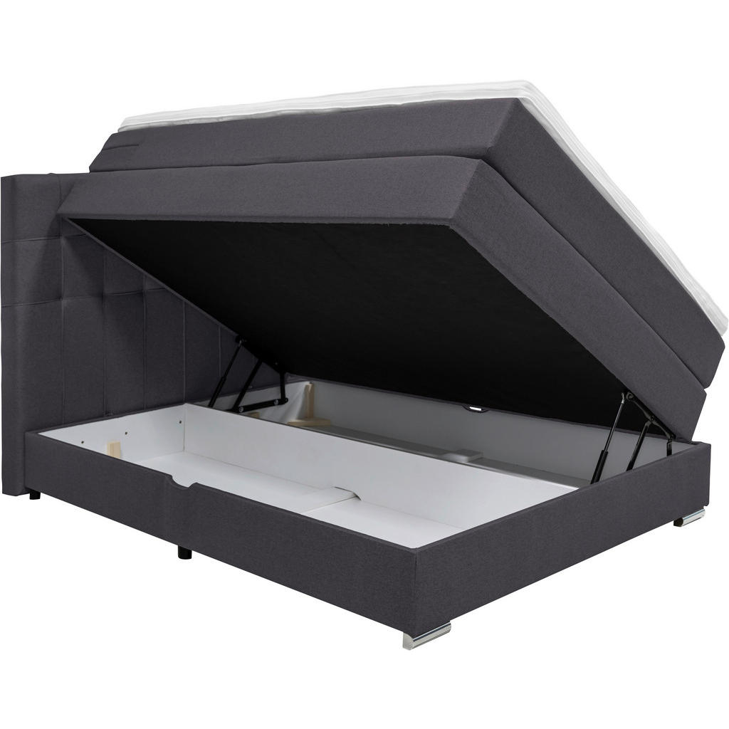 Alternative view of POSTELJA BOXSPRING 140 cm  x 200 cm , tekstil temno siva